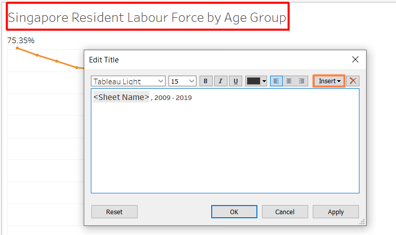 Figure 27. Change Sheet Title