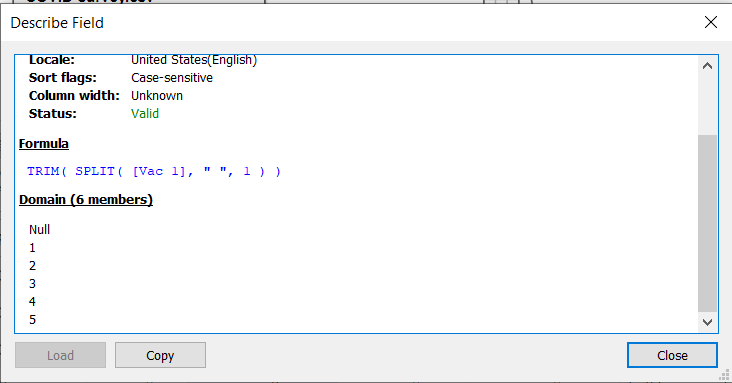 Figure 14. Describe Field