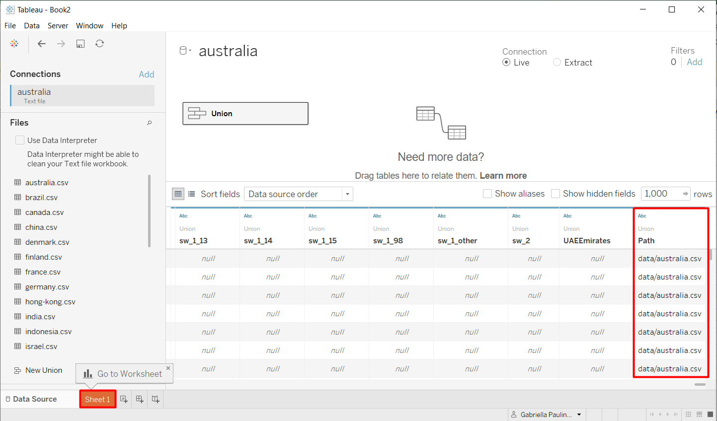 Figure 9. Go To Worksheet