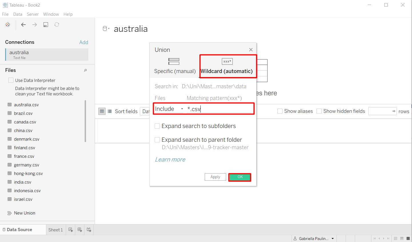 Figure 7. Add All csv Files