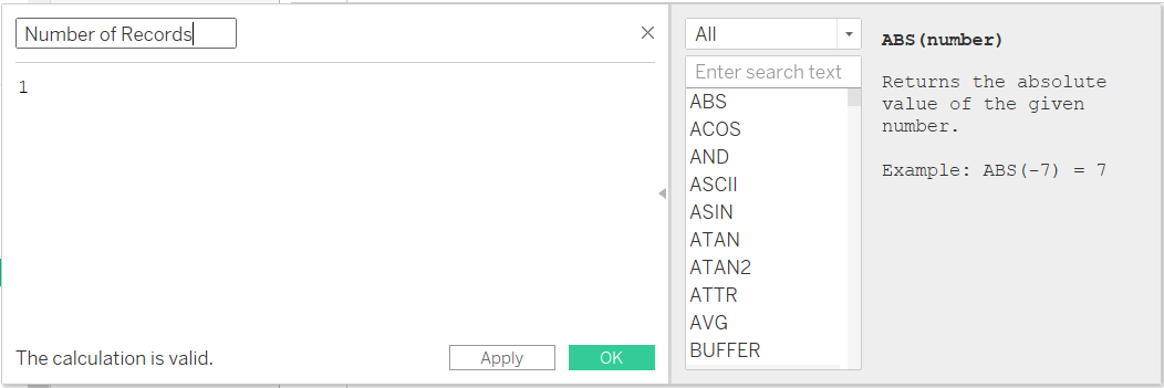 Figure 17. Create Calculated Fields