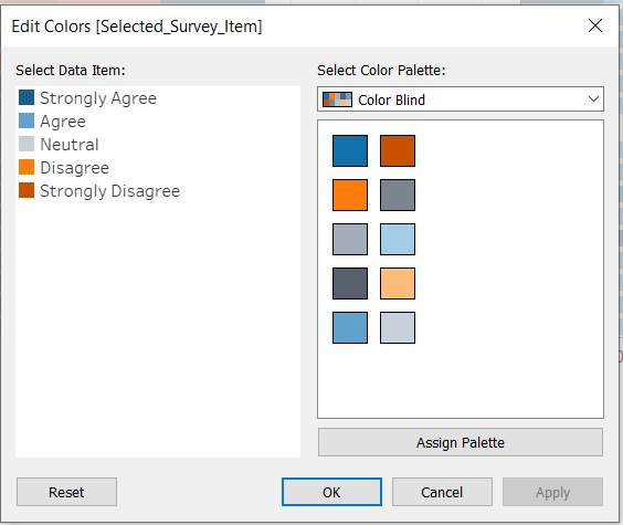 Figure 20. Select Colour for Each Response