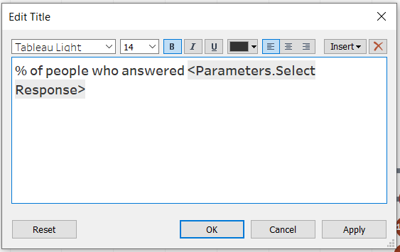 Figure 39. Edit Title for Dot Plot with Error Bar